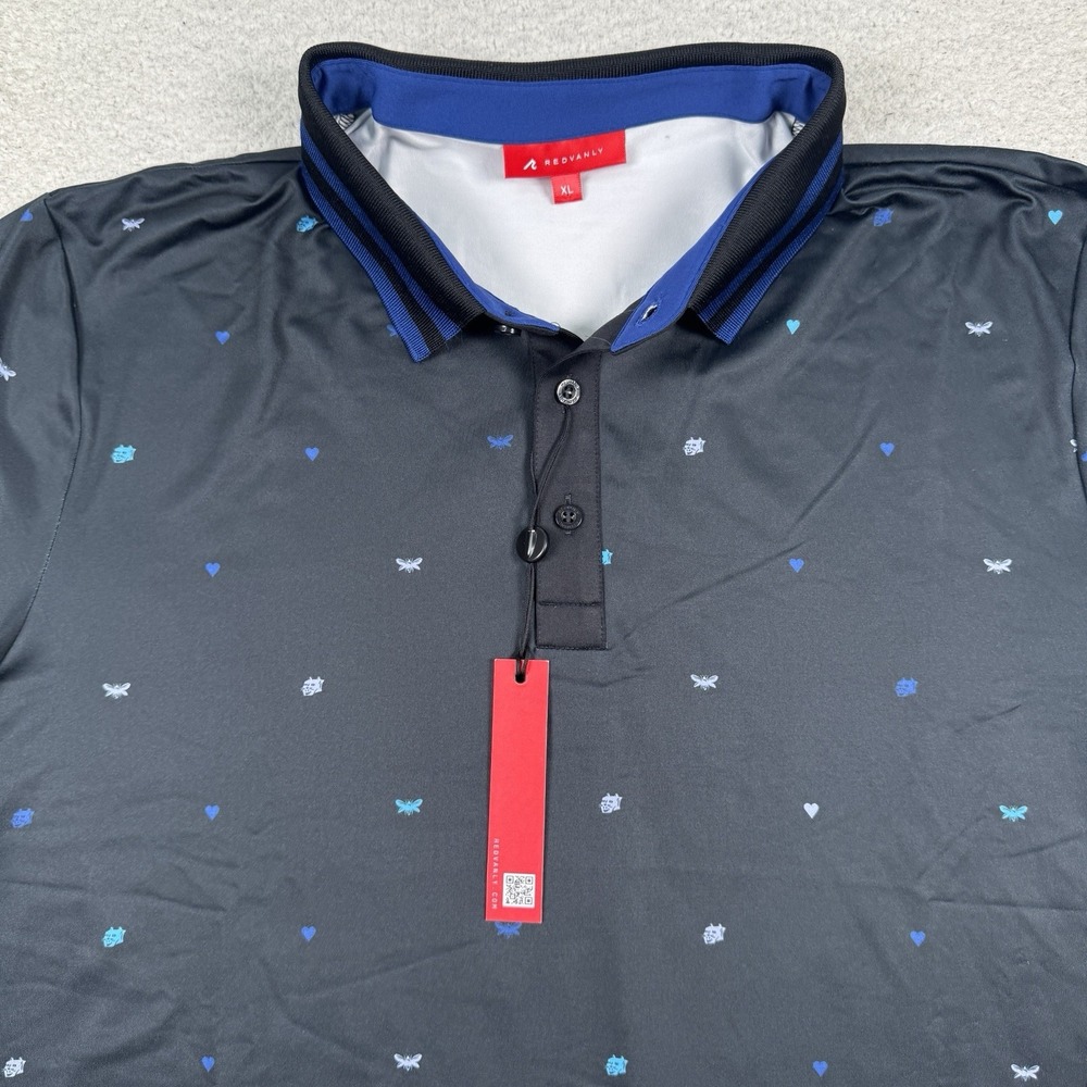 Redvanly Polo‎ Men's XL Langham PUREpoly Tuxedo Performance Golf Shirt NWT